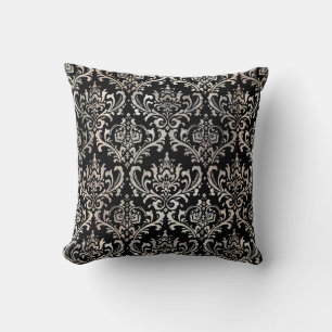 PixDezines Rossi Damask/Faux Silver Cushion
