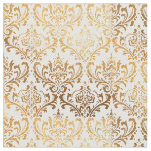 PixDezines Rossi Damask/Gold Tone Fabric