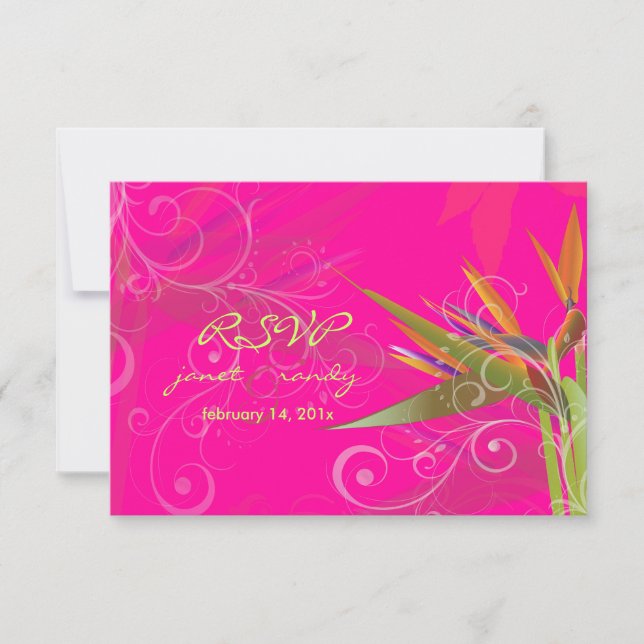 PixDezines rsvp Bird of Paradise+swilrs/DIY colour Card (Front)