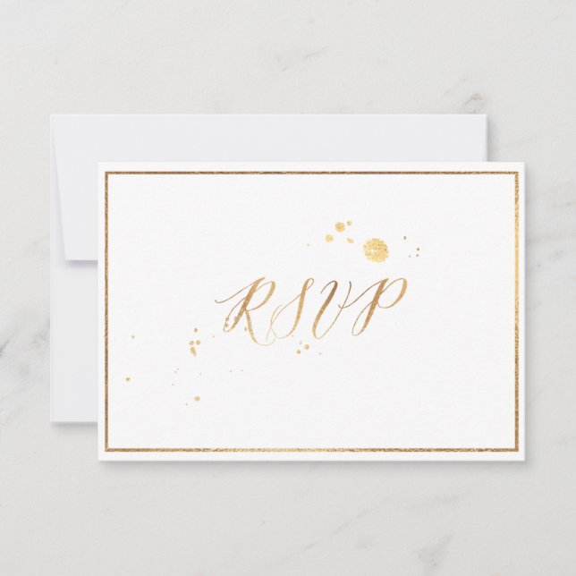 PixDezines RSVP Classic Faux Gold/DIY Colour Card (Front)