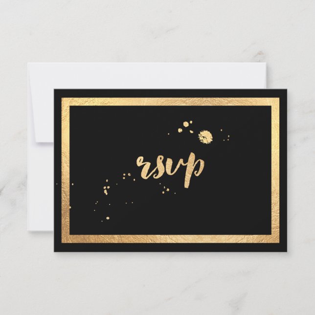 PixDezines RSVP Classic Faux Gold/DIY Colour Card (Front)