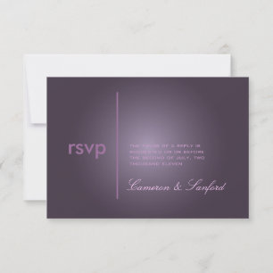 PixDezines RSVP Contemporary + classy/plum Card