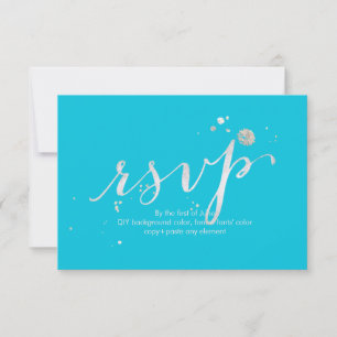 PixDezines RSVP Dazzled/Faux White Gold Card