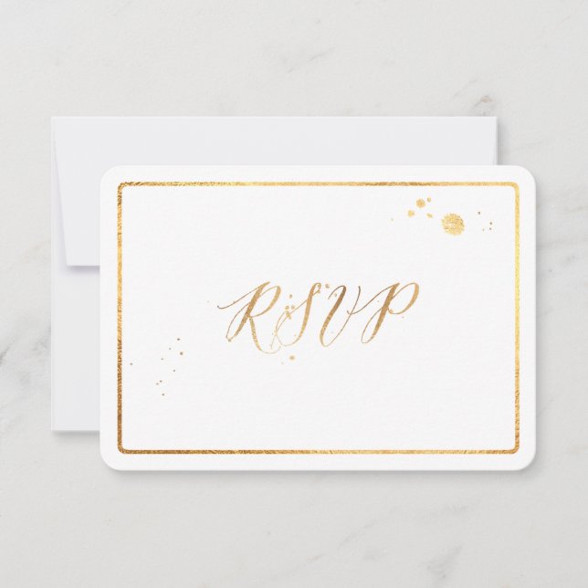 PixDezines RSVP Faux Gold Foil/DIY Colour (Front)