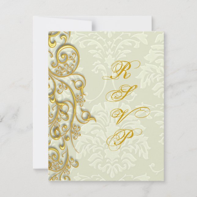 PixDezines rsvp gilded gold swirls (Front)