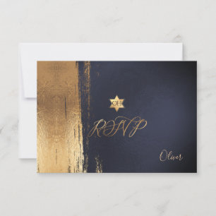 PixDezines RSVP Graphite Mitzvah ✡ Card