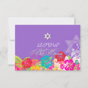PixDezines rsvp hibiscus/Mitzvah/diy background