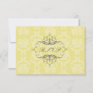 PixDezines rsvp Liliana Damask, customisable Card
