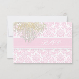 PixDezines rsvp moiré damask+Chandelier/DIY colour Card
