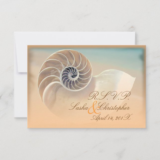 PixDezines rsvp nautilus, Wedding Invitations (Front)