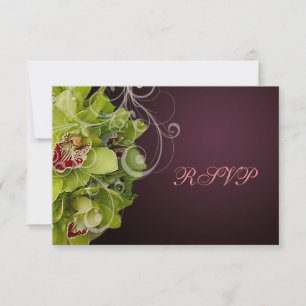PixDezines RSVP Orchid + Ornamental Flourish Card