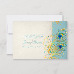 PixDezines rsvp Peacock Pzazz/DIY text Card