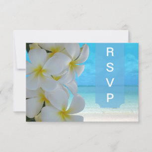 PixDezines rsvp Plumeria Lei /beach Card