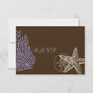 PixDezines rsvp Starfish+purple coral/DIY colour Card