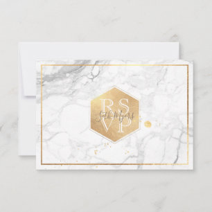 PixDezines RSVP Sweet Honeycomb Faux Gold Card