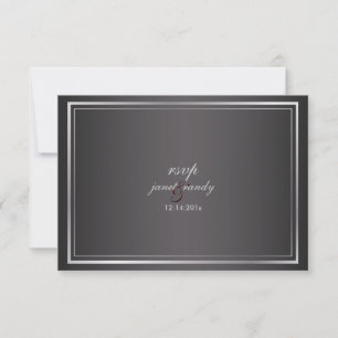 PixDezines rsvp template/faux bronze Card