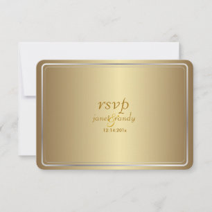 PixDezines rsvp template/faux metallic Card
