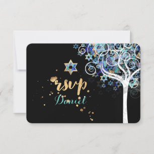 PixDezines Rsvp Tree of Life Bat Mitzvah