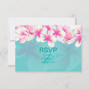 PixDezines rsvp Tropical/pink melia Card
