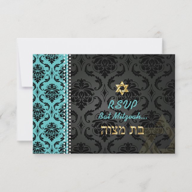 PixDezines rsvp Vendome Damask/DIY colour/Mitzvah (Front)