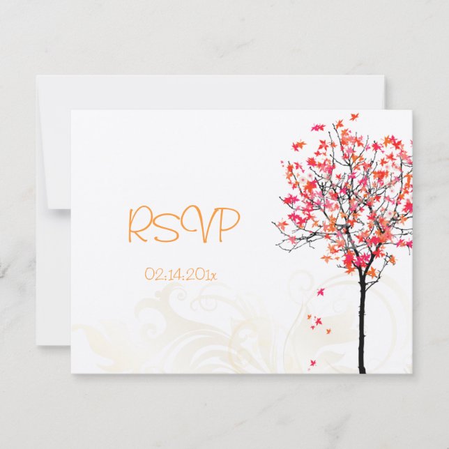 PixDezines rsvp vintage maple tree/orange+pink (Front)