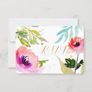 PixDezines RSVP Watercolor Floral/Pink