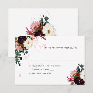 PixDezines Rustic Bloom Watercolor RSVP Invitation
