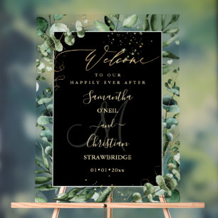 PixDezines Rustic Greenery Gum Eucalyptus Welcome Acrylic Sign