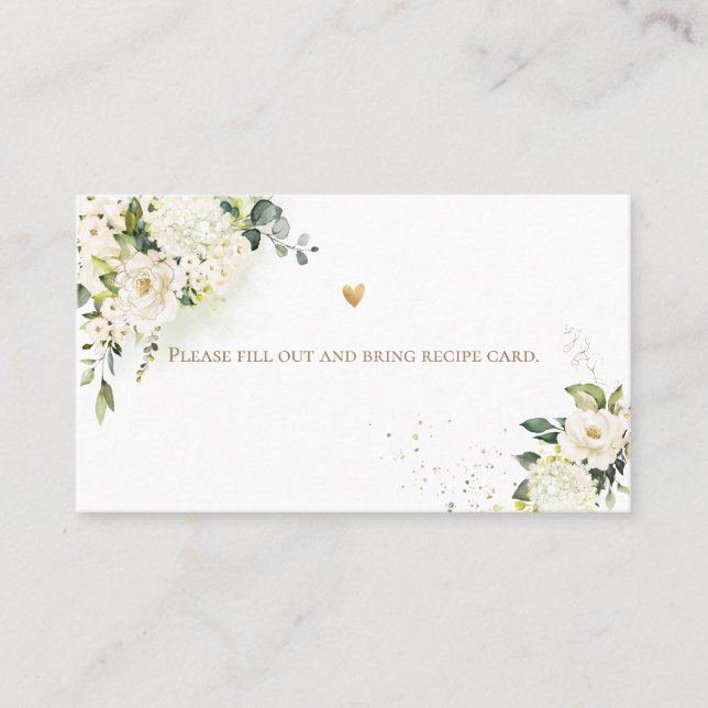 PixDezines Rustic H2 Alabaster Roses Eucalyptus Place Card (Front)