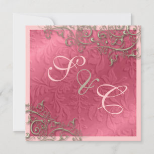PixDezines rustic swirls/faux silver Invitation