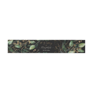 PixDezines Rustic Watercolor Greenery Eucalyptus Invitation Belly Band