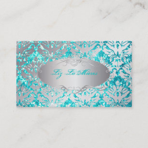 PixDezines sabine damask/faux glitter Business Card