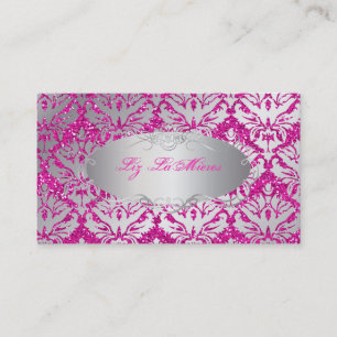 PixDezines sabine damask/faux glitter Business Card