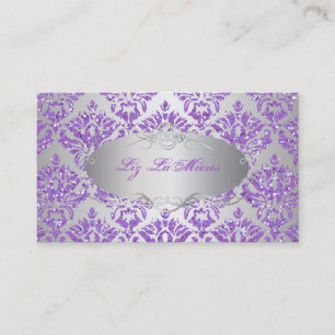 PixDezines sabine damask/faux glitter Business Card