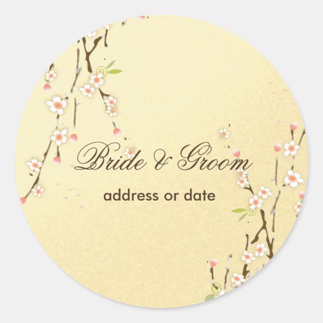 PixDezines sakura wedding stickers (Front)