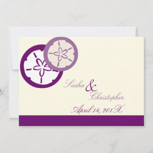 PixDezines Sand Dollar Starfish/DIY Colour!! Invitation