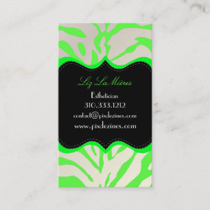PixDezines Sassy zebra print Business Card