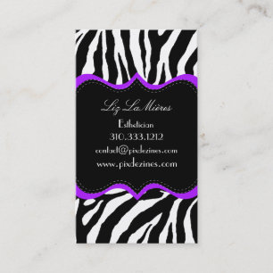 PixDezines Sassy zebra print Business Card