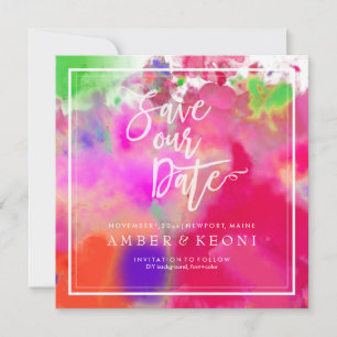 PixDezines Save Date/Colour Run/Rainbow The Date