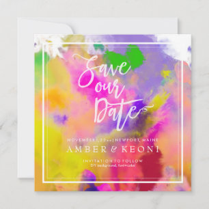 PixDezines Save Date/Colour Run/Rainbow The Date