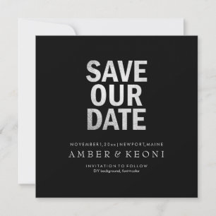 PixDezines Save Date/Faux Silver/DIY Background The Date