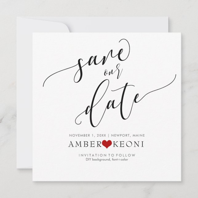 PixDezines Save Date/Fun Script/DIY background The Date (Front)