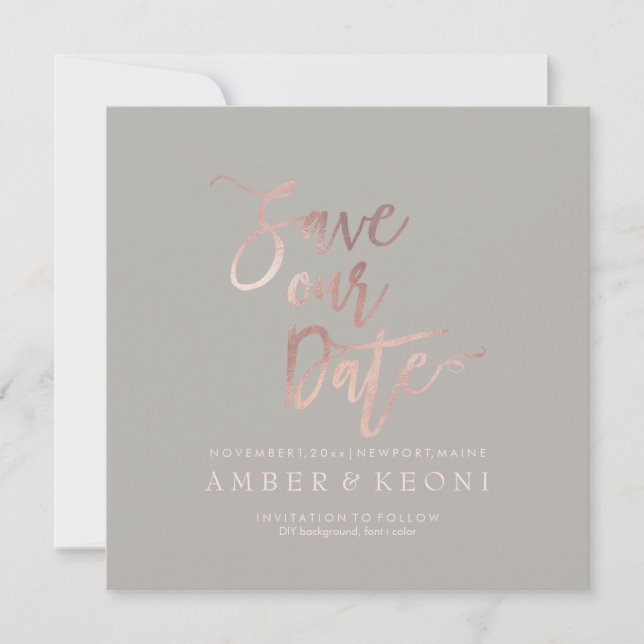 PixDezines Save Date/Mauve/DIY Background Save The Date (Front)