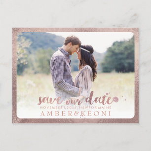 PixDezines Save the Date/Brush Script Announcement Postcard