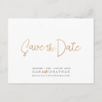 PixDezines Save the Date/Iridescent Gold Script