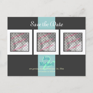 PixDezines save the date photo frames/DIY colours Announcement Postcard