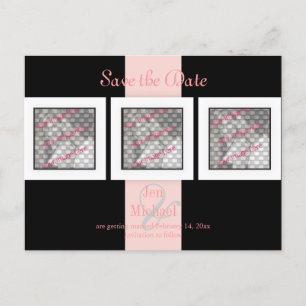 PixDezines save the date photo frames/DIY colours Announcement Postcard