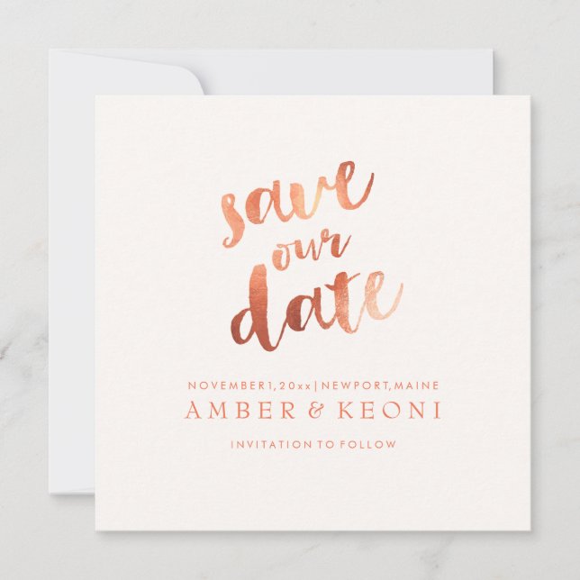 PixDezines Save the Date/Sunset Orange/DIY Bckgrnd Save The Date (Front)