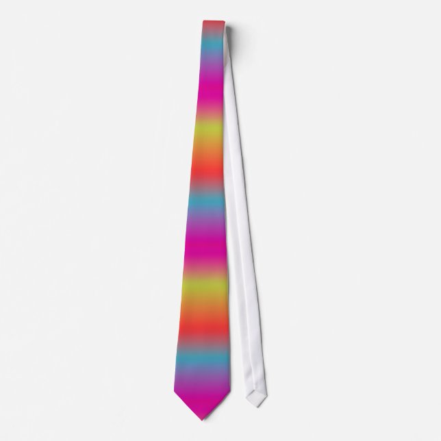 PixDezines shaved ice/retro neon colours Tie (Front)