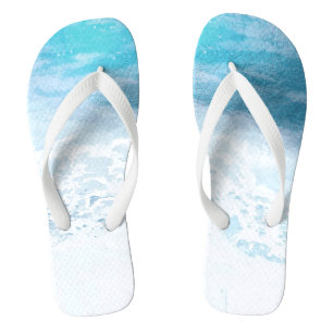 PixDezines Shoreline Aqua Blue Jandals
